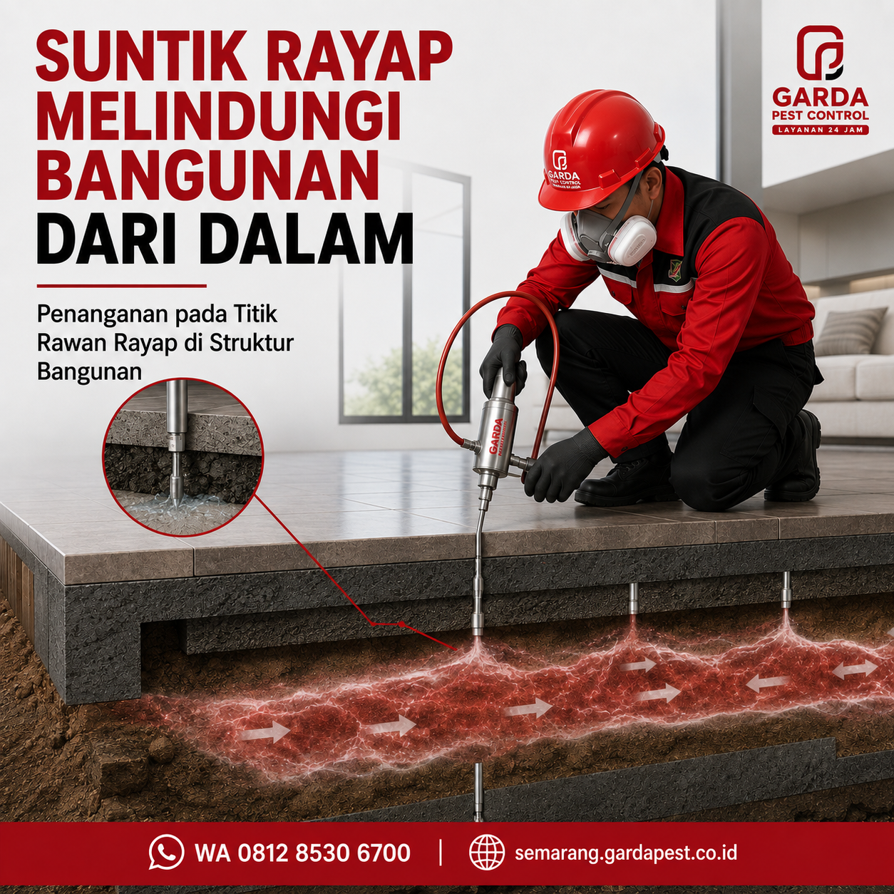 Jasa Suntik Rayap Pra Konstruksi Semarang untuk Perlindungan Bangunan