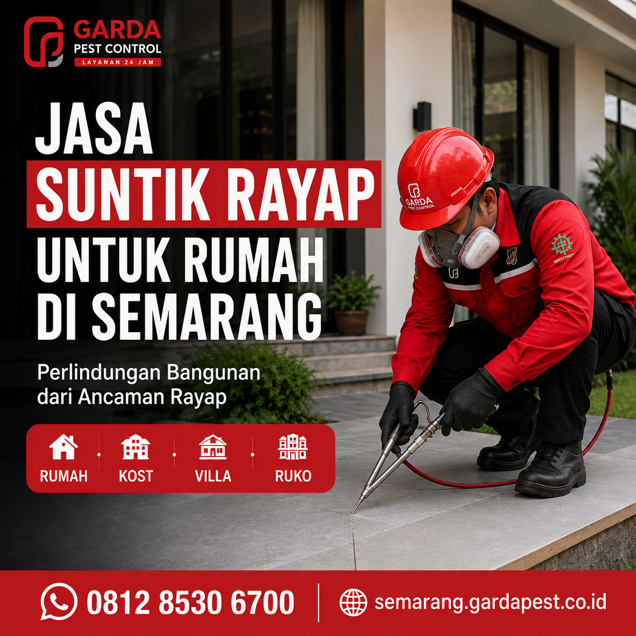 Solusi Jasa Suntik Rayap Pasca Konstruksi Semarang Bergaransi Resmi