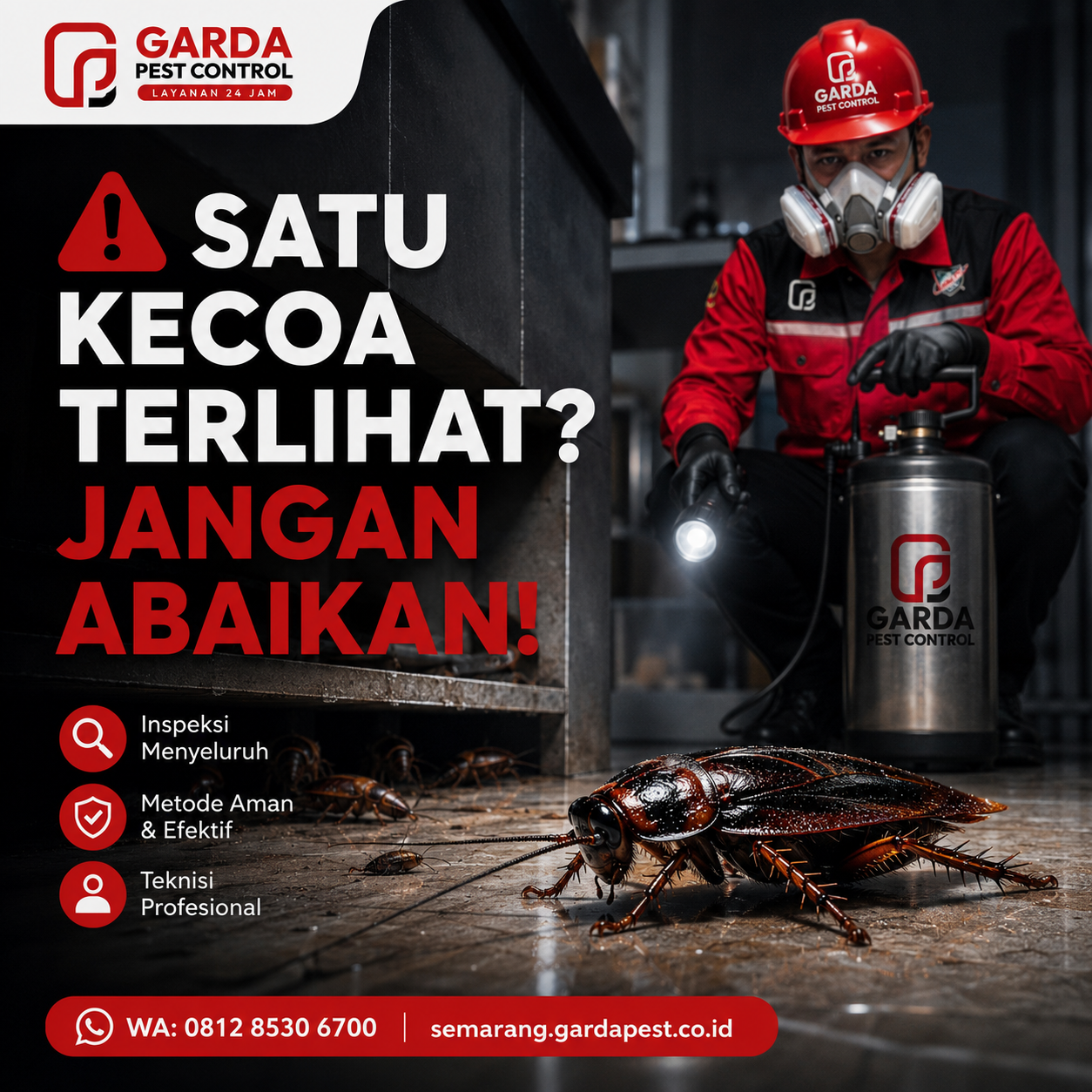 Jasa Pembasmi Kecoa Semarang Terpercaya